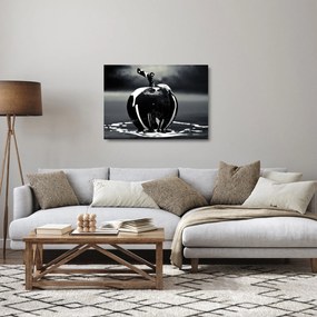 Egy fekete alma képe (üvegen) (70x50 cm)
