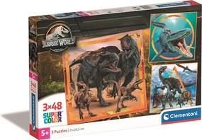 Jurassic World Allosaurus 3x48 db-os puzzle Clementoni