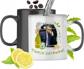 Mágikus Bögre Fekete Színváltós, fényképes nyomattal