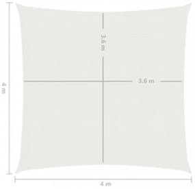 fehér HDPE napvitorla 160 g/m² 4 x 4 m