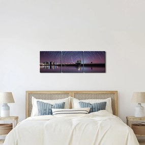 Egy éjszakai égbolt csillagokkal (órával) (90x30 cm)