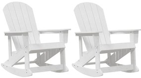 Adirondack hintás székek 2 pcs Fehér HDPE