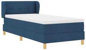 Boxspring Ágy Matracokkal Kék 90x190 cm Szövet