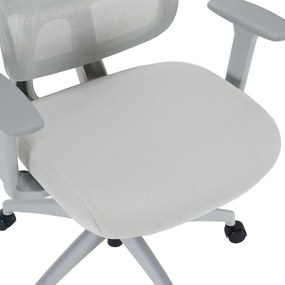 Irodai szék, világosszürke/szürke, teherbírás 150 kg, ERMEN