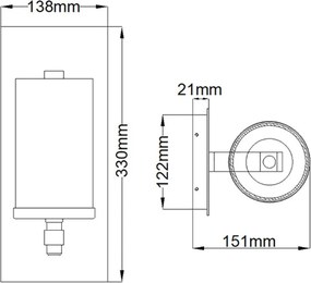 Quintiesse ANGELO QN-ANGELO1 Fali lámpa 1x60W/E27