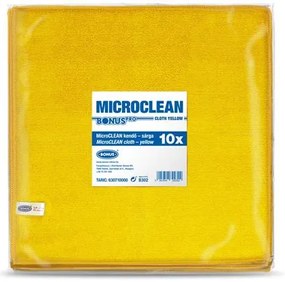 Törlőkendő, mikroszálas, univerzális, 10 db, 32x32 cm, BONUS MicroCLEAN, sárga (KHT1294)