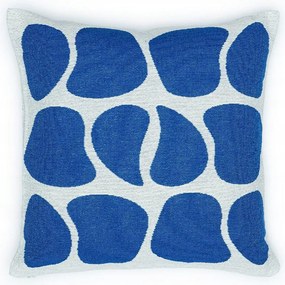 Pamut-akril párnahuzat 50x50 Kavicsok kék