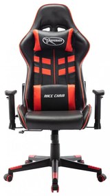 fekete és piros műbőr gamer szék