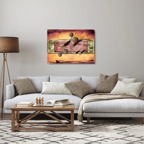 Absztrakt kép (üvegen) (70x50 cm)