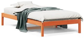 viaszbarna tömör fenyőfa kanapéágy matrac nélkül 80 x 200 cm