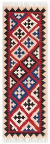 Piros kétoldalas kézi szövésű gyapjú futószőnyeg 60x190 cm Kamal Rami – Nouristan