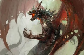 Illusztráció dragon rage, fotokostic