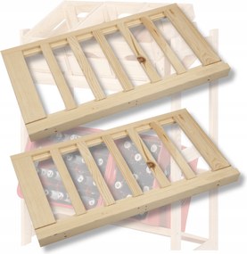 2x Lsr polcos ládatartó polc 66,6x34 cm fenyő polc Eko ládatartó