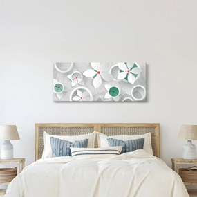 Virágos absztrakció képe (120x50 cm)