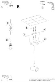 Fekete spotlámpa 6x10 cm Jones – Sollux