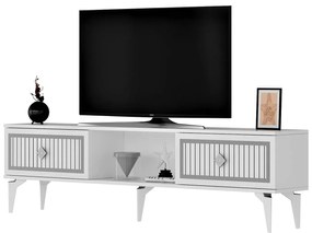 TV asztal/szekrény Kututa 2 (fehér + ezüst) . 1095226