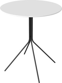 Outsunny Kerek Kertasztal Ø 60 cm, Acél Vázú Terasz Asztal, Benti és Kinti Használatra, Erkélyre, Teraszra, Sötét Szürke | Aosom