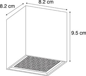Okos design spotlámpa fekete, WiFi GU10-zel - Qubo Honey