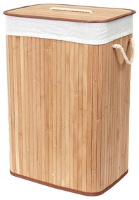 Natúr színű bambusz szennyeskosár 78 l Bamboo – Compactor