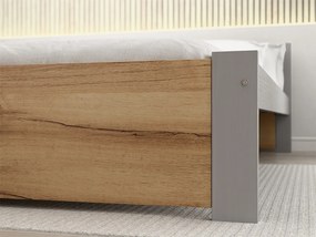 Ágy IKAROS 120 x 200 cm, artisan tölgy/szürke Ágyrács: Léces ágyrács, Matrac: Somnia matrac 18 cm