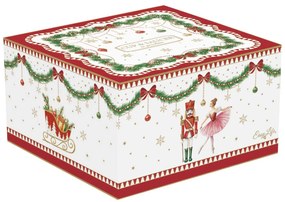 Karácsonyi porcelán teás csésze aljjal 200 ml díszdobozban Magie de Noel