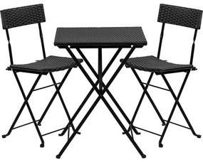 STILISTA Kerti bútor készlet polyrattan 2 db szék + asztal
