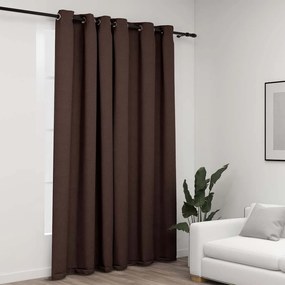 vidaXL tópszínű vászonhatású sötétítőfüggöny fűzőkarikával 290x245 cm
