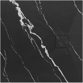 Zuhanytálca Magnum CARRARA BLACK 90x90