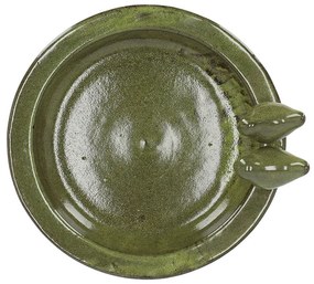 Kerámia madáretető és itató, zöld