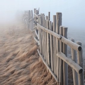 Poszter 40x40cm Köd a dűnék felett