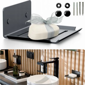 Szappantartó Fekete Pearl Fürdőszoba Falra Akasztható Fém Rozsdamentes Acél