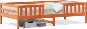 vidaXL viaszbarna tömör fenyőfa ágy matrac nélkül 90 x 190 cm