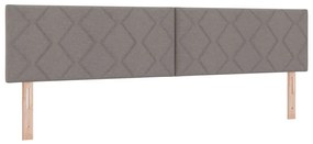 Rugós Ágy matracmal fejtámlával Tópszínű 200 x 200 cm szövet