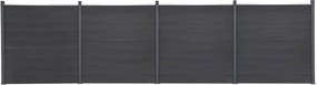 vidaXL szürke WPC kerítéspanelszett 699 x 186 cm