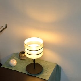 LED Asztali lámpa HELEN 1xE27/15W/230V krém/fekete/arany