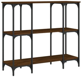 barna tölgyszínű szerelt fa tálalóasztal 102x35x90 cm
