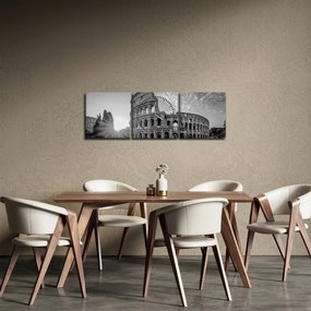 Kép - Colosseum Rómában, fekete-fehér (órával) (90x30 cm)