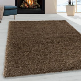 Sötétbarna szőnyeg 80x150 cm Fluffy – Ayyildiz Carpets