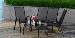 Kerti bútor szett - fekete