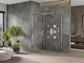 Mexen Omega tolóajtós zuhanykabin 120 x 90 cm, átlátszó, króm - 825-120-090-01-00
