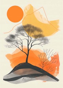 Poszter 25x35cm Fa a térben