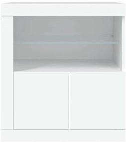fehér tálalószekrény LED-világítással 60,5 x 37 x 67 cm