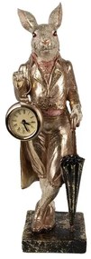 Vintage Nyúl Úr órával dekoráció figura 35 cm