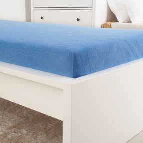 4Home Perfect frottír lepedő kék, 180 x 200 cm, 180 x 200 cm