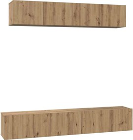 vidaXL TV szekrény garnitúra 5 pcs Artisan tölgy Faanyag