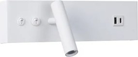 Brilagi-LED NOCTIS fali spotlámpa USB-porttal LED/3W/230V+LED/9W fehér