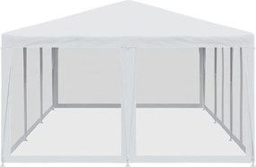 Fehér HDPE rendezvénysátor 10 hálós oldalfallal 6 x 4 m