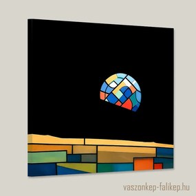 Földkelte NASA 1968 újragondolva falikép – modern űrművészet 40x40cm