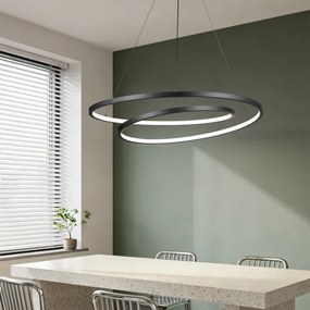 Brilagi-LED Dimmelhető kábeles csillár TWISTER LED/105W/230V átm. 100 cm fekete + távirányító