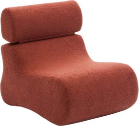Terrakotta színű buklé fotel Club – Kave Home